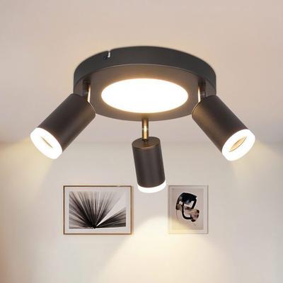 Plafonnier NETTLIFE 3 Flammes Noir GU10