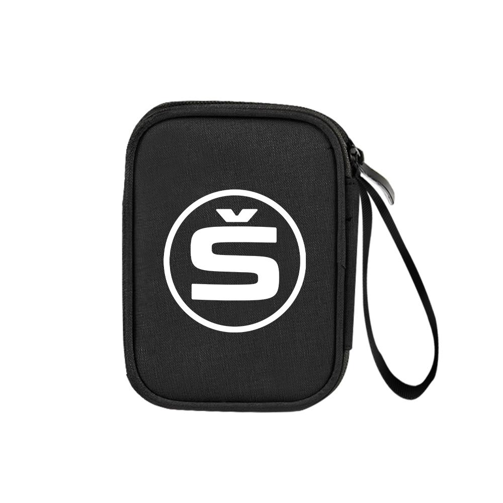 BATB7 Car Travel Organizer Portable Key Case Earphone Storage Bags For Skoda S Octavia A5 3 VII VRS Vision Kodiaq Favorit Rapid Fabia