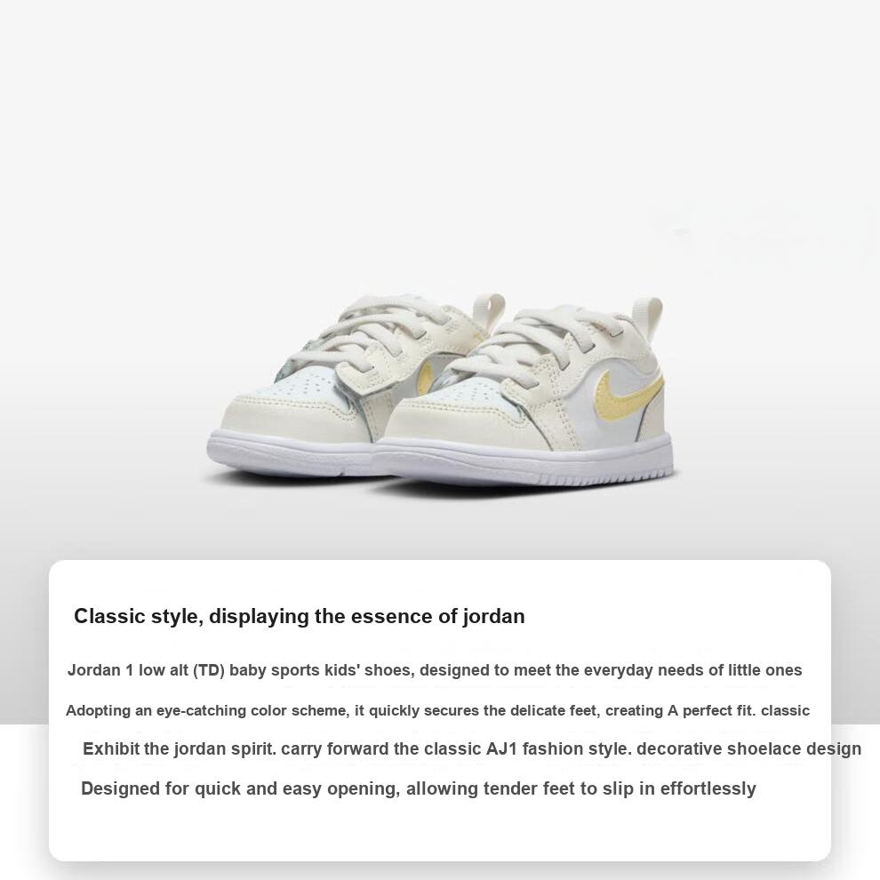 Air Jordan 1 Low ALT TD Sail Light Laser Orange Детские кроссовки Крем-белый Laser-Fuchsia FN7398-181