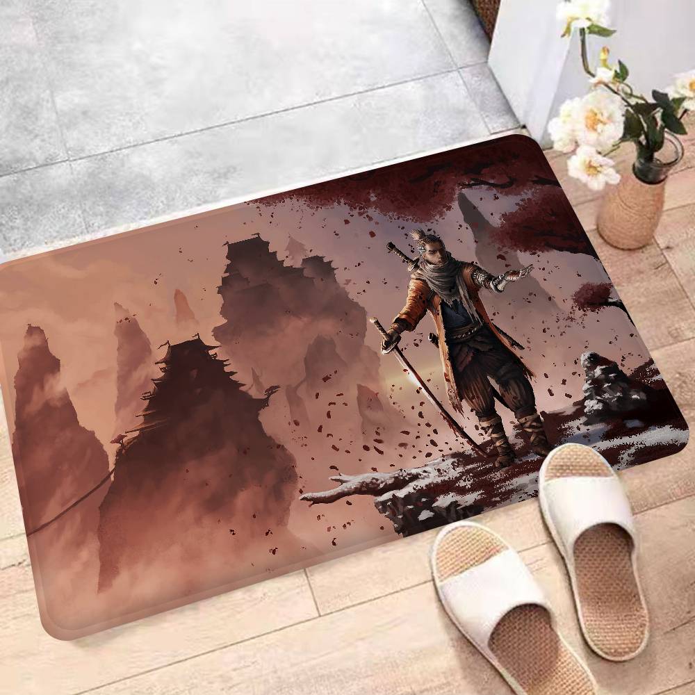 Sekiro Игра Тени Умирают Дважды Коврик для ванной Детская комната Спальня Декорация Балкон Противоскользящий Придверный коврик Гостиная Альфомбра