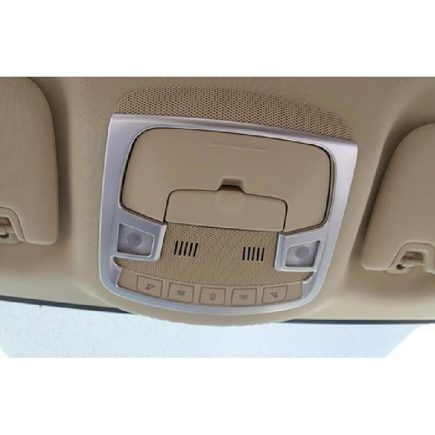 For Ford Edge 2015-21 Matte Silver Car Front Reading Lamp Frame Cover Trim 1PCS
