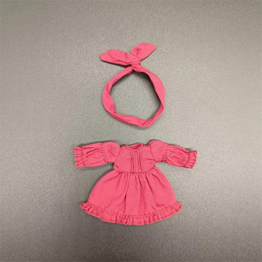 Accessories Printed Dresses Fashion Dolls Tops New Doll Retro Skirt  For 1/11 OB11 Dolls/1/12 BJD