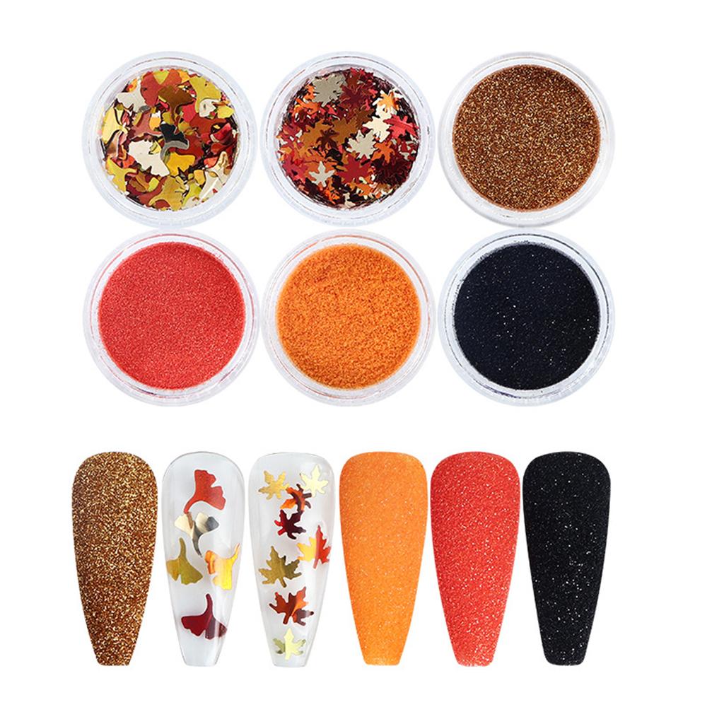 6 коробок снежинок пайеток для ногтей Рождественские снежинки для ногтей Блестящие пайетки 3D нейл-арт снежинки конфетти для вечеринки