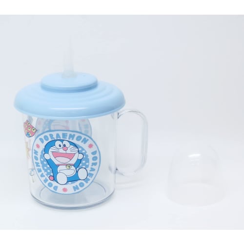 OSK Cup Tumbler Mug, 210mm, Doraemon DORA, with Handle, Straw Cup for Kids, Made in Japan, S-5, Blue