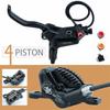 4-piston Disc Hydraulic Brake E-bike Folding Mountain Bike Bicycle Power Off Electric Scooter Caliper Handle Lever Accessories