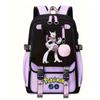 Cute Pokemon Print School Backpack Teen Girls - Oxford Fabric Breathable Padded Straps Style
