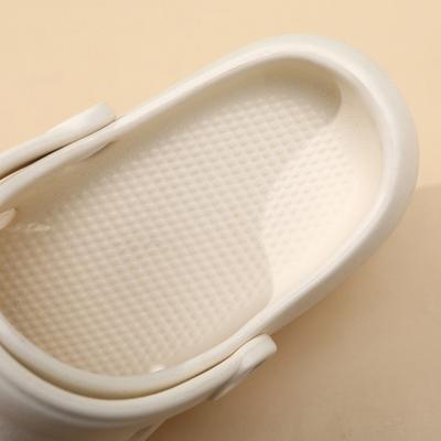 Новые летние уличные тапочки, нескользящие пляжные сандалии на толстой подошве, обувь с отверстием для пальцев, прямые волосы