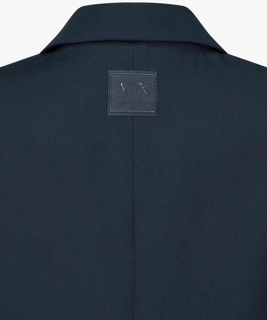 Armani Exchange Women'S Notched Lapel Poly Single Jacket _Navy_A425110510