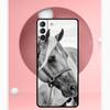 Черный Белый Лошадь Чехол для Samsung Galaxy S23 S24 Ultra S8 S9 S10 S22 Plus Note 10 20 Ultra S20 S21 FE Чехол