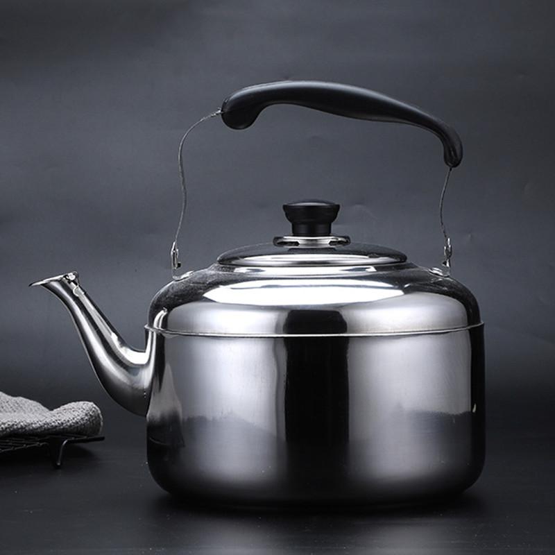 3L/4L/5L/6L/8L Ручной чайник для заваривания чая со свистками для газовых плит Чайник из нержавеющей стали со свистками