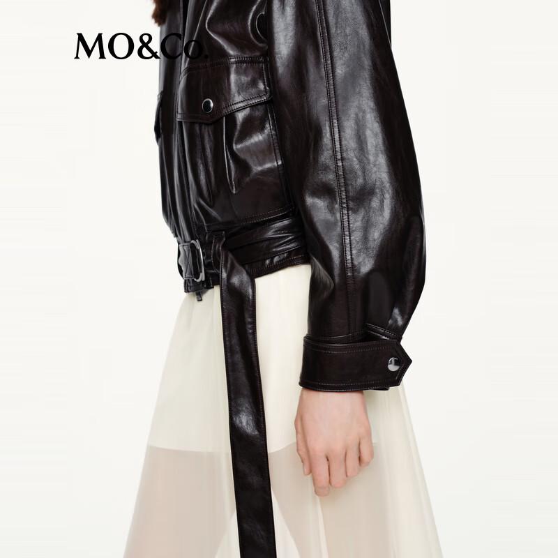 MO&Co. Silk Blend High-Waist Slit Midi Skirt