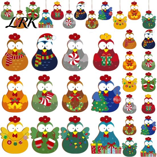 Мягкие Праздничные Украшения для Дома 12/24/36 шт. Рождественские Украшения Цыплята, Деревянные Мультяшные Украшения на Елку, Декоративные Фото Реквизиты Милые Подвесные Украшения для Детей