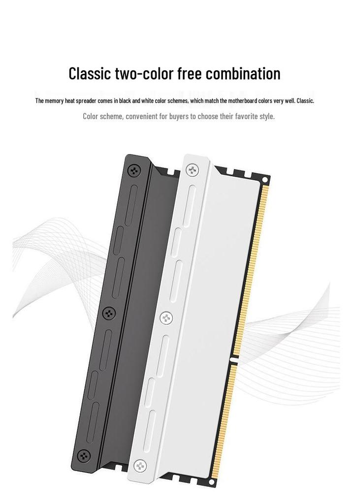 Универсальный радиатор для памяти DDR5/R4/R3 для настольного ПК, Широкая/Узкая планка