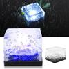 Waterproof Solar Powered LED Light Buried Ice Brick Lamp for Outdoor Yard Garden Blue Light