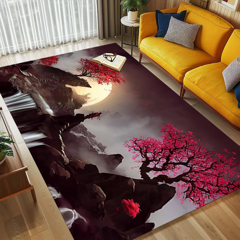 Autumn Moon Living Room Nonslip Area Rug Soft Carpet For Bedroom Game Playroom Sofa Office Home Decor Doormat Christmas Gift C929833