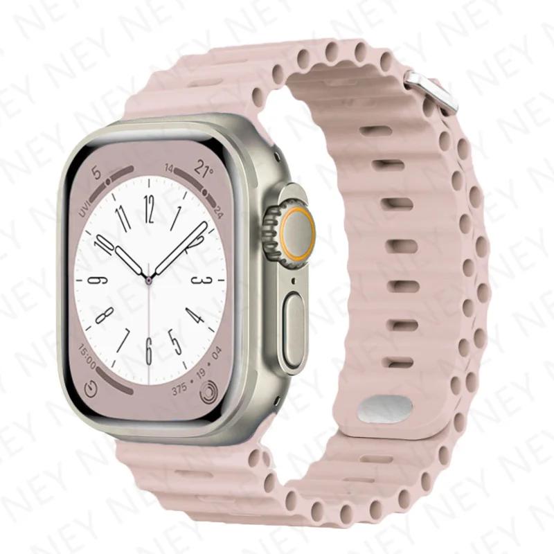 Ремешок Ocean для Apple Watch Ultra 2 Band 49 мм 9 8 7 45 мм 41 мм силиконовый браслет браслет iWatch 6 5 4 3 SE 44 мм 40 мм 42 мм band