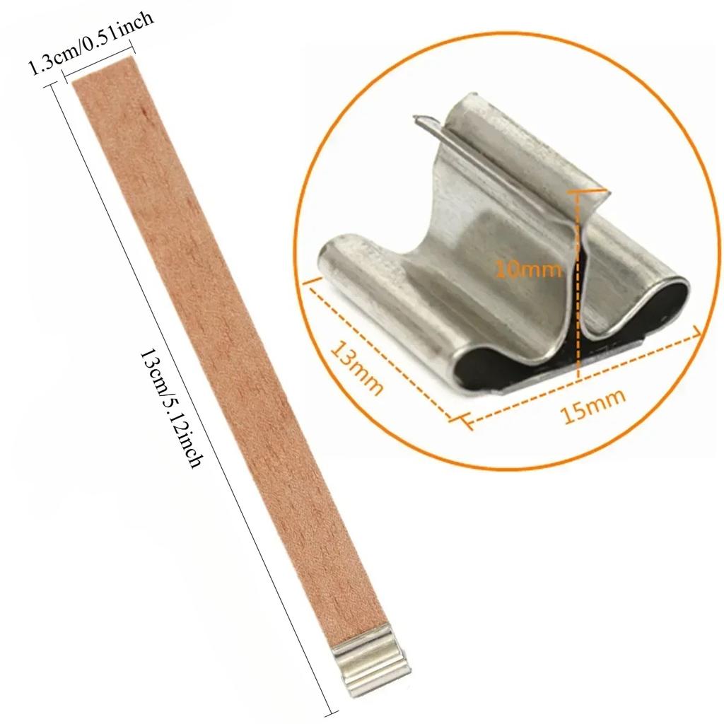 10 наборов Натуральный Деревянный Воск Фитиль DIY Материал для Свечей Соевый Воск Ароматерапия Бездымный Экологичная Защита Окружающей Среды Деревянная Стружка Держатель Фитиля