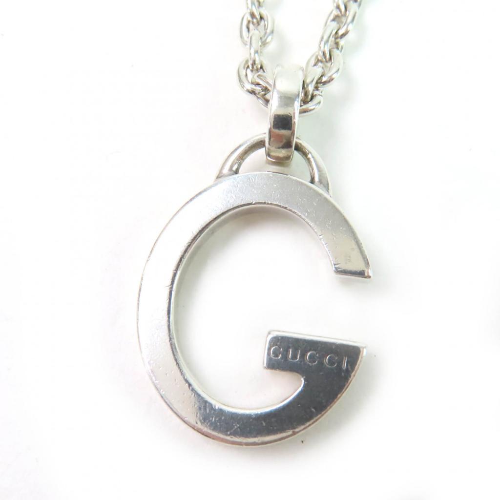 Very Good GUCCI Necklace G logo Pendant Silver AG925 Women 233936 Used