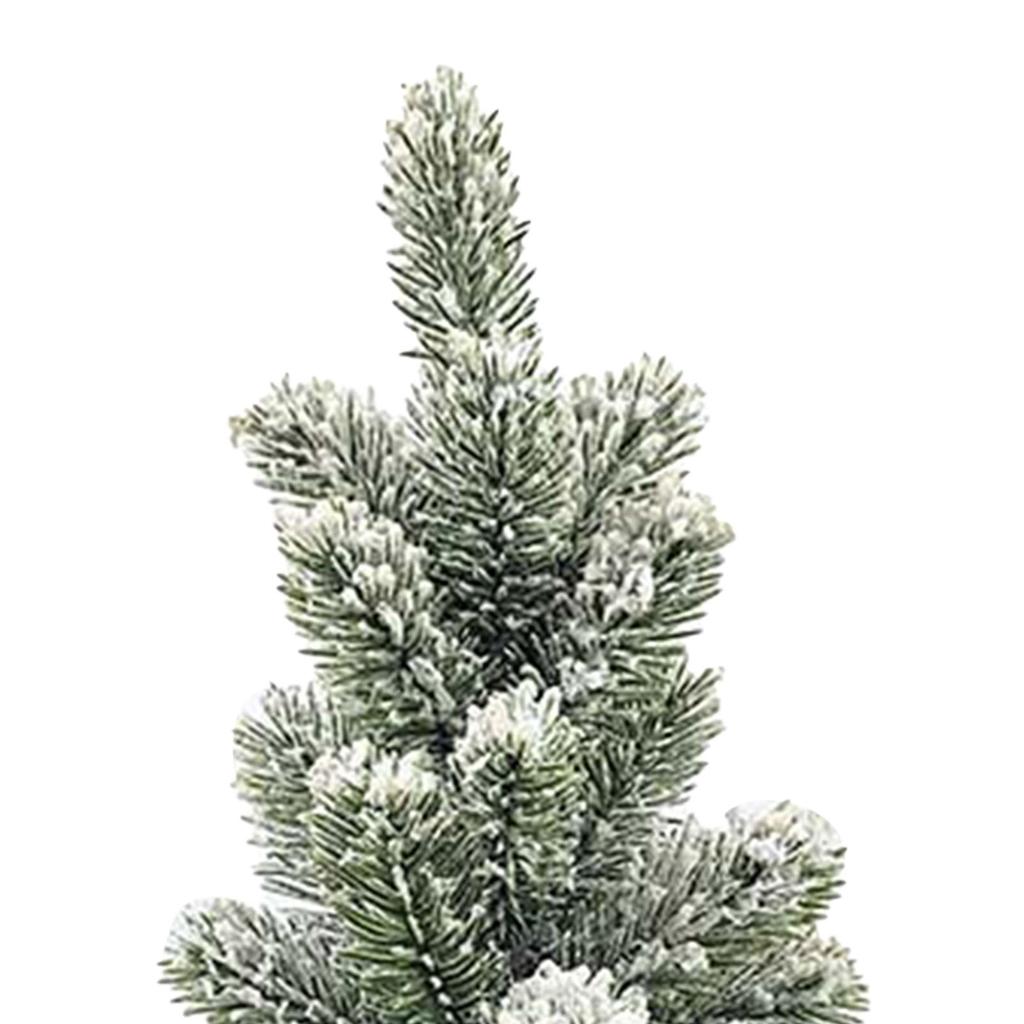 17.72in Desktop Flocking Xmas Tree Simulation Space Saving Reusable Xmas Tabletop Decoration for