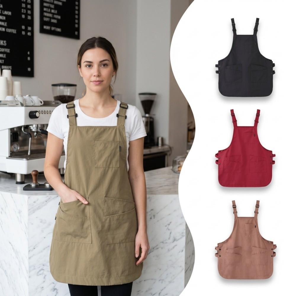 Reversible Workwear Apron Waterproof Cooking Apron Unisex Kitchen Apron Household Use