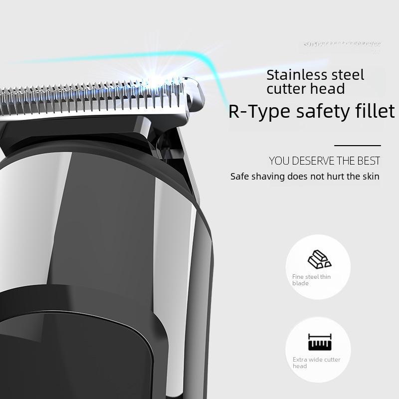 Multifunctional Electric Hair Clipper Set: Water-Washable, 6-in-1 Household Hair Salon Tool for Carving and Styling