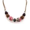 [J7763] - Designer Necklace 'Liberty' Pink Brown
