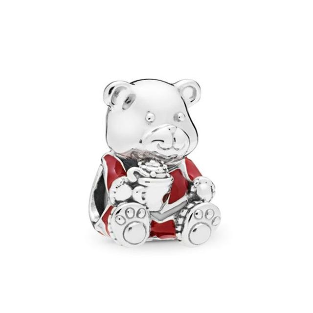 Новый Зайчик Медведь Замок Череп Diy Бусина Для Изготовления Женщин Berloque Fit Оригинальные Подвески Браслет Стерлингового Серебра 925 пробы