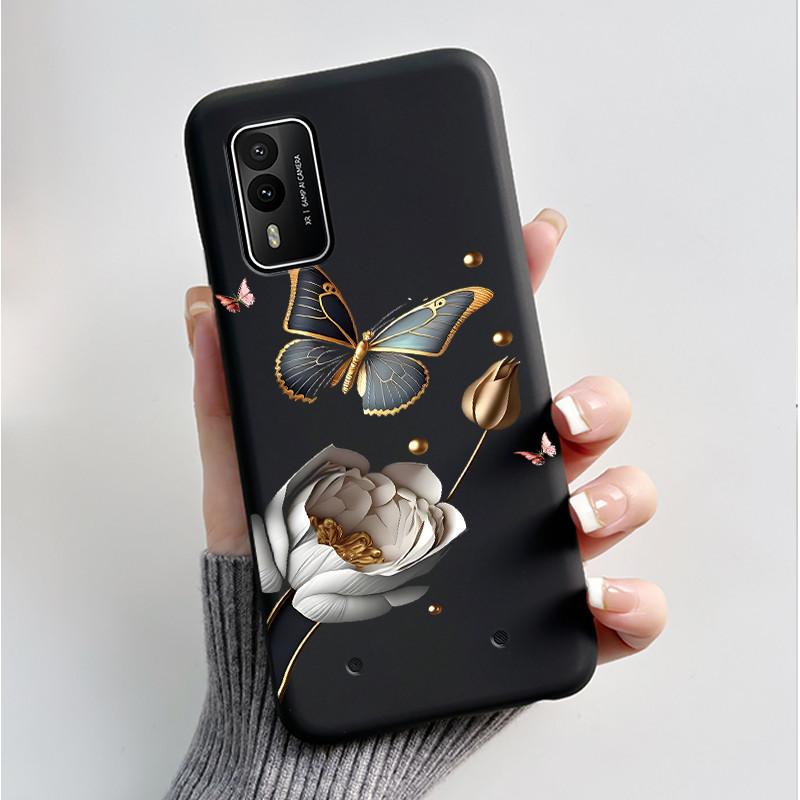 Печатный чехол для телефона Nokia XR21 Coque Capa Мягкий силиконовый черный корпус Чехол Милый Цветок Мультяшный Корпус Fundas