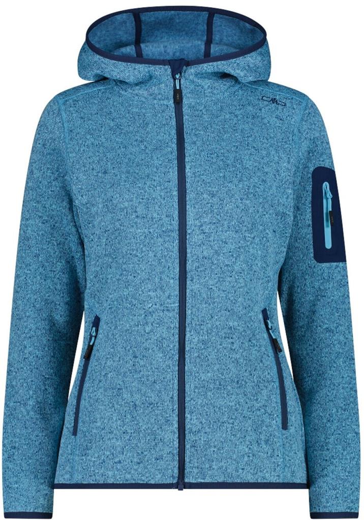 Jacket CMP Woman Fleece Jacket Fix Hood (3H19826) Jacket FIX Hood Topazio-blue Ink