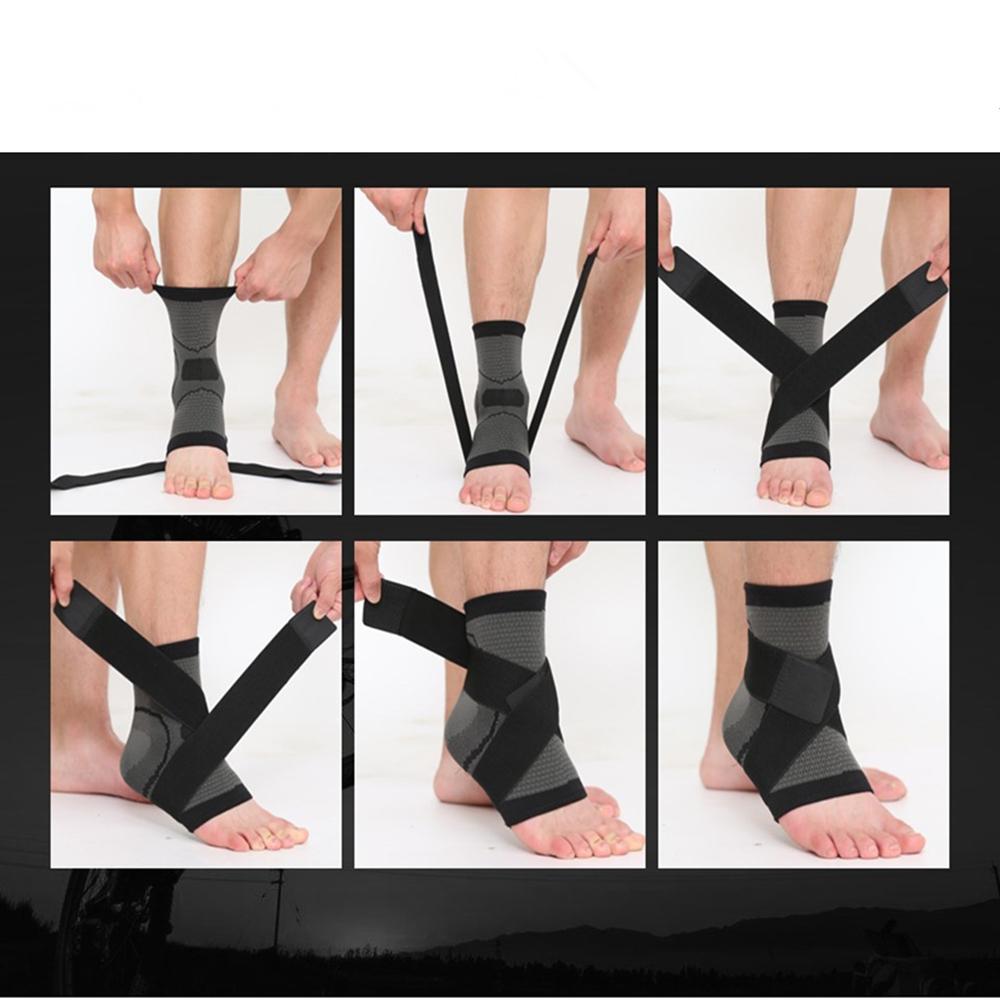 2 шт. Бандаж для поддержки голеностопа, компрессионный рукав, облегчение боли в сухожилиях стопы, для мужчин и женщин