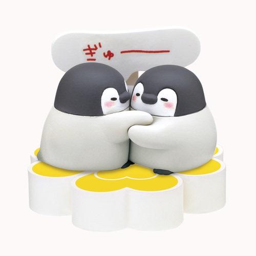 Apanese Genuine Positive Energy Penguin Illustrator Works Vitality Slogan Warm Heart Lines Gacha Figure Toys