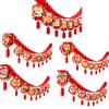 Chinese New Year Good Luck String Garland Happy Lunar New Year Hanging Banner 2026 Spring Festival Bunting Garland for Home Office Backdrop Decoration