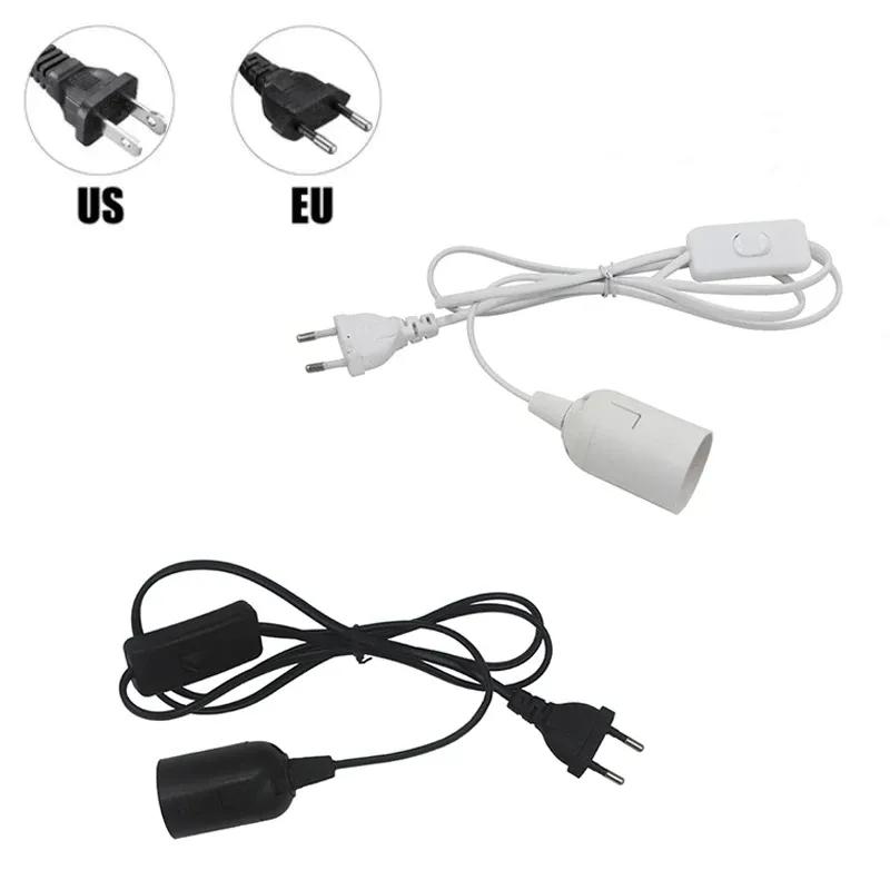 EU US Plug 1.8m шнур питания кабели E27 основание лампы держатель с выключателем провод для подвесных светодиодных лампочек приспособление подвесной светильник гнездо