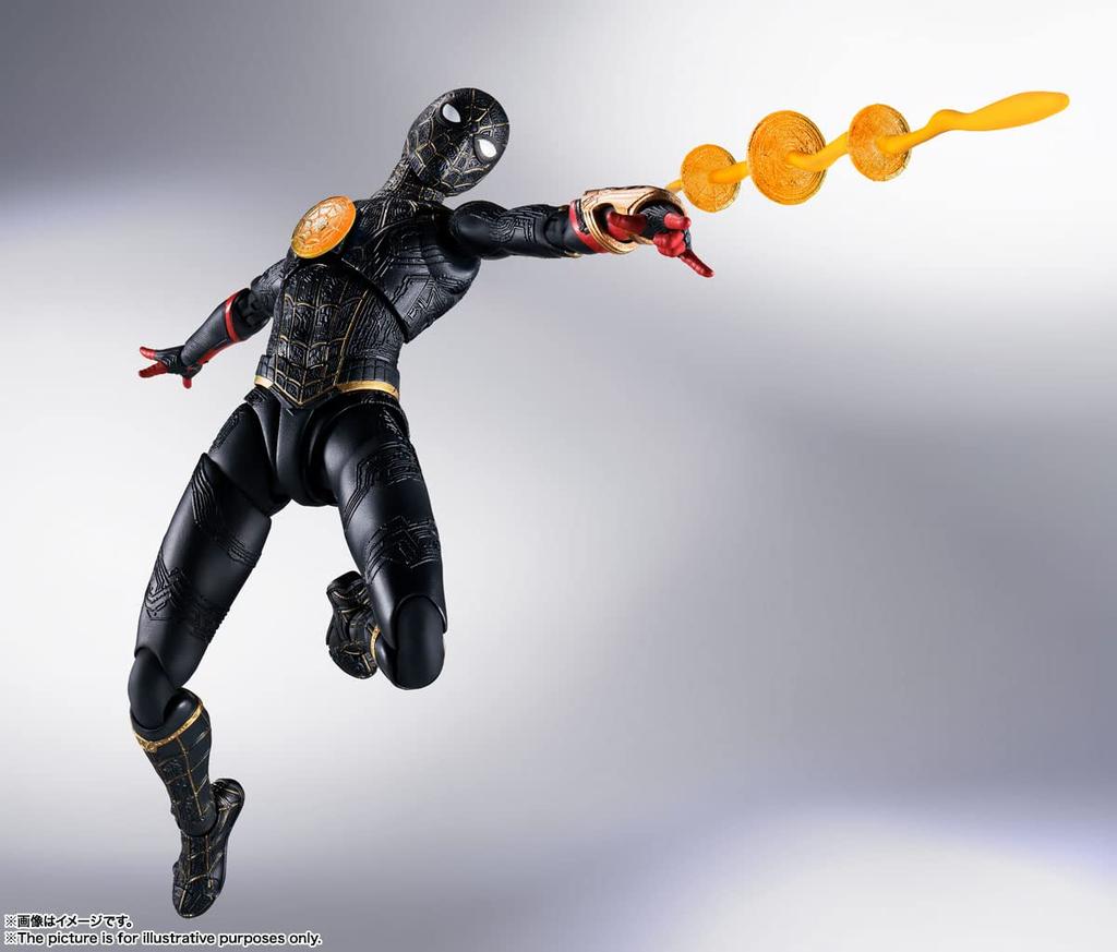TAMASHII NATIONS First Gold No Way 150 мм окрашенная подвижная фигурка [С бонусом от производителя] SHFiguarts Человек-паук [Черный и в костюме] (Дом Человека-Паука)
