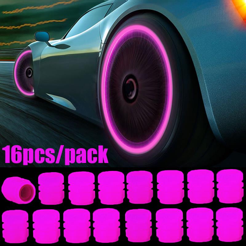 Luminous Wheels Tire Air Cap Cover Fluorescent Night Glowing Tyre Valve Caps Auto Wheel Valve Stem for Car,SUV,Motorcycles,Truck Stem Caps1