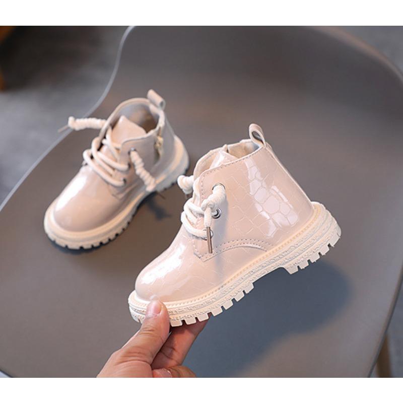 Детские ботильоны 2024 года, осенние лакированные туфли для мальчиков в британском стиле, ретро, модная обувь для девочек