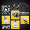 2 Front Turn Signal Light Socket Connector Harness W/ 3-Wire Kit For Honda Civic