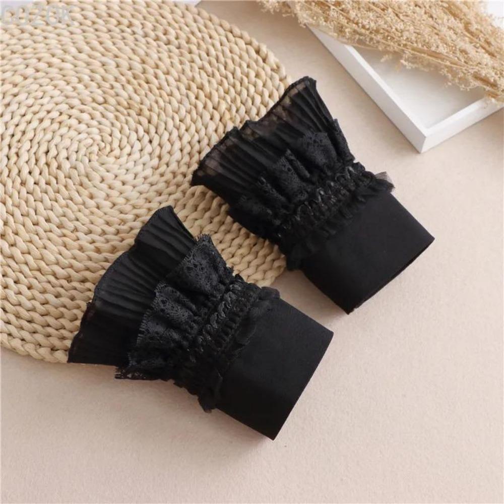 DIY Detachable Cuffs Cuff Extension Embroidery Lace Daisy Fake Sleeves Elastic Wild Wrist Pleated Organ Lolita Fake Sleeves