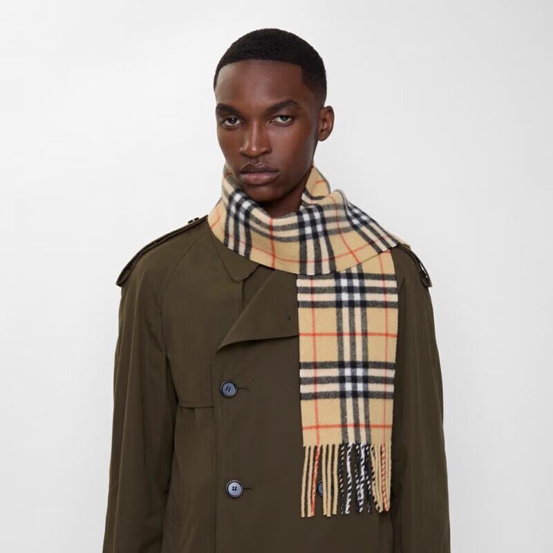 Burberry Узкий кашемировый шарф в клетку