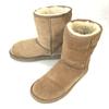 UGG Кожаные дутики из мутона Бежевые W6/23.0(ИСПОЛЬЗОВАЛ)