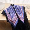 Bohemian simulation silk printing silk scarf small square scarf high-end shawl sunscreen neck scarf headscarf scarf