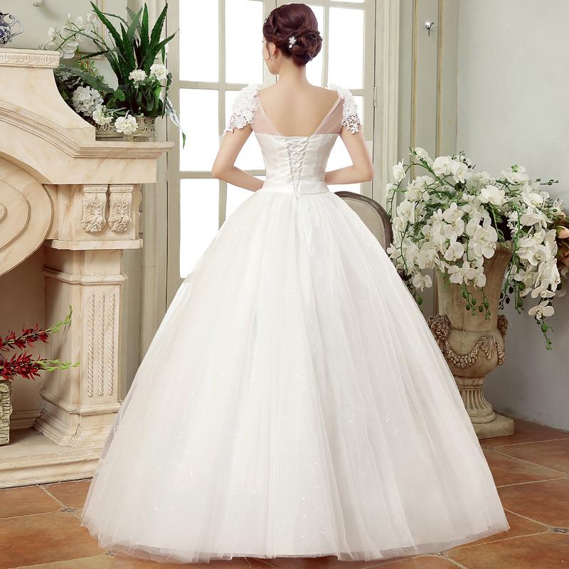 2025 Spring Plus Size Floral One-Shoulder Wedding Gown with Slimming Design