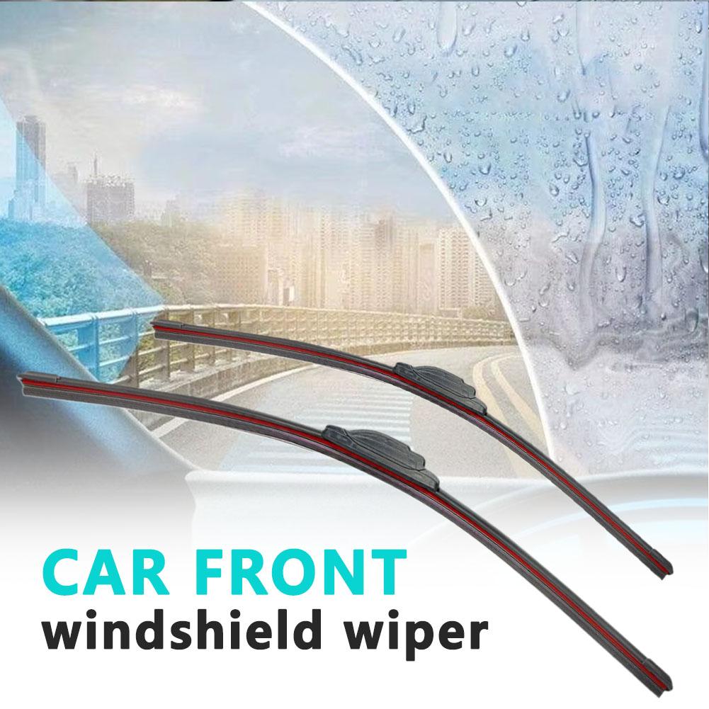 J U Hook Double Rubber Wiper Blades For Car Windshield Wipers 13 "14" 15" 16 "17" 18" Waterproof Wiper Accessory