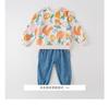 David Bella Girls' Hoodie Autumn Mid to Large Children's Long Sleeve Top Children's Stylish Bottom Shirt