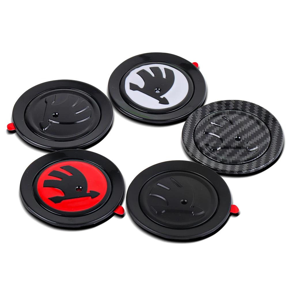 2025 Hot ABS Car Steering Wheel Sticker Badge Decoration Accessories For Skoda Superb Octavia Rapid Kodiaq Kamiq Karoq Fabia VRS