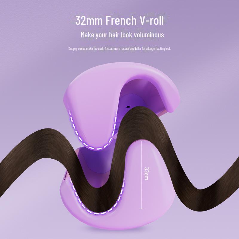 Цифровая французская плойка 32 мм для создания крупных волн и глубоких V-образных локонов