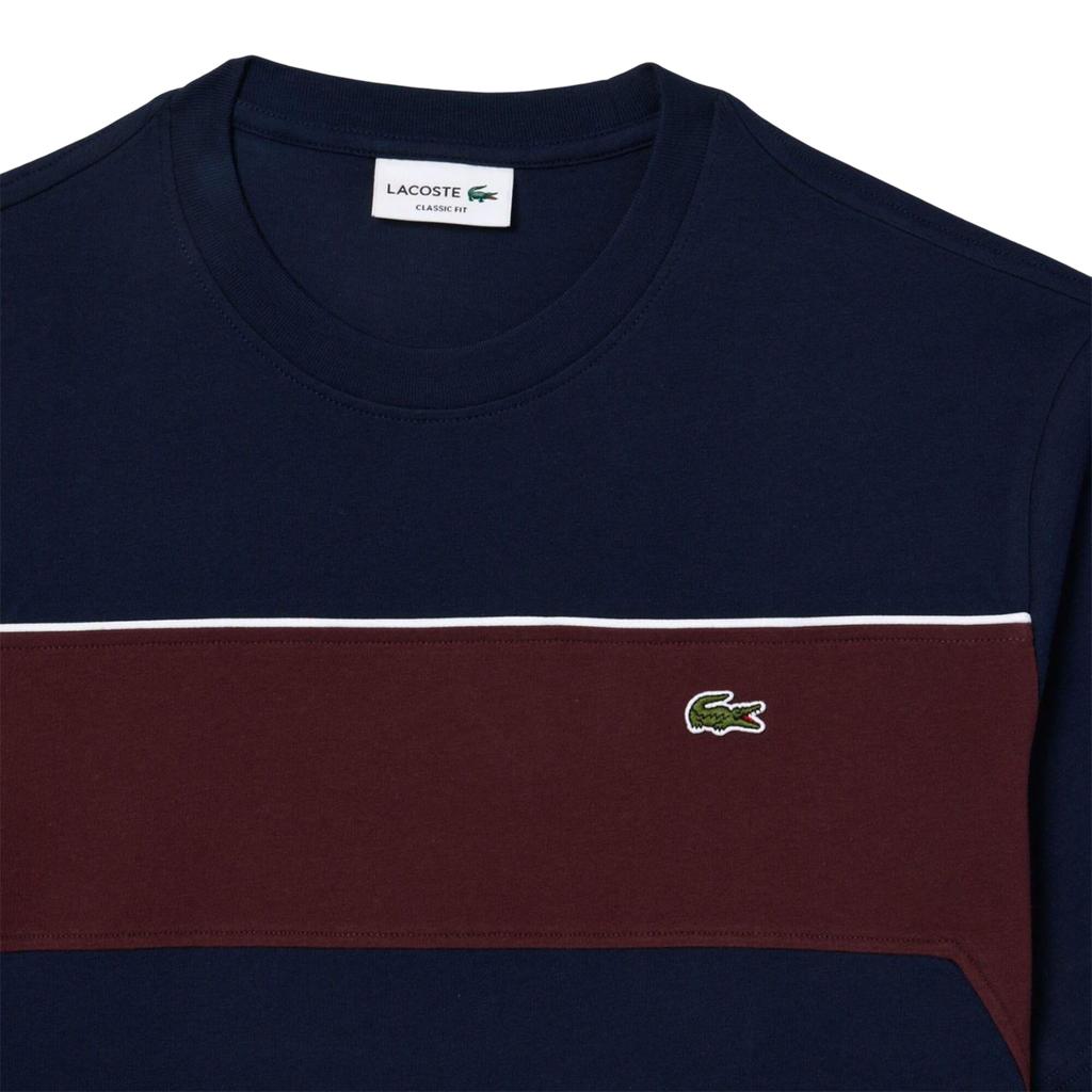 Lacoste Mens Colour Block Cotton T-Shirt