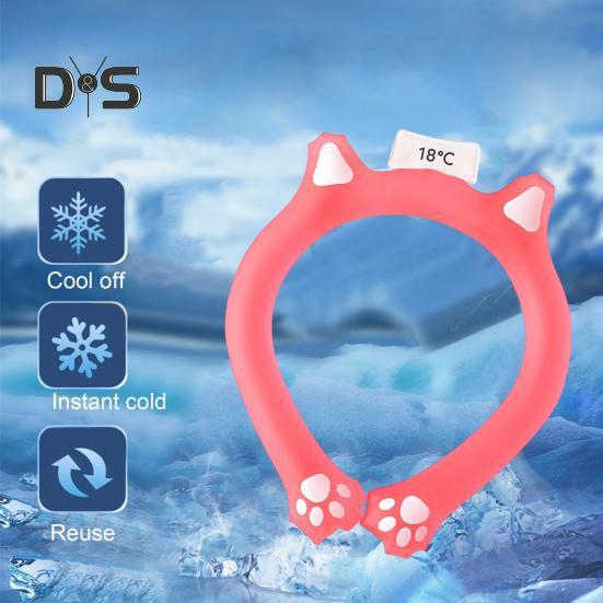 Летняя охлаждающая трубка для шеи Носимый охладитель для шеи Легкое многоразовое ледяное кольцо На открытом воздухе Предотвращение теплового удара Портативный воротник с обертыванием на шею