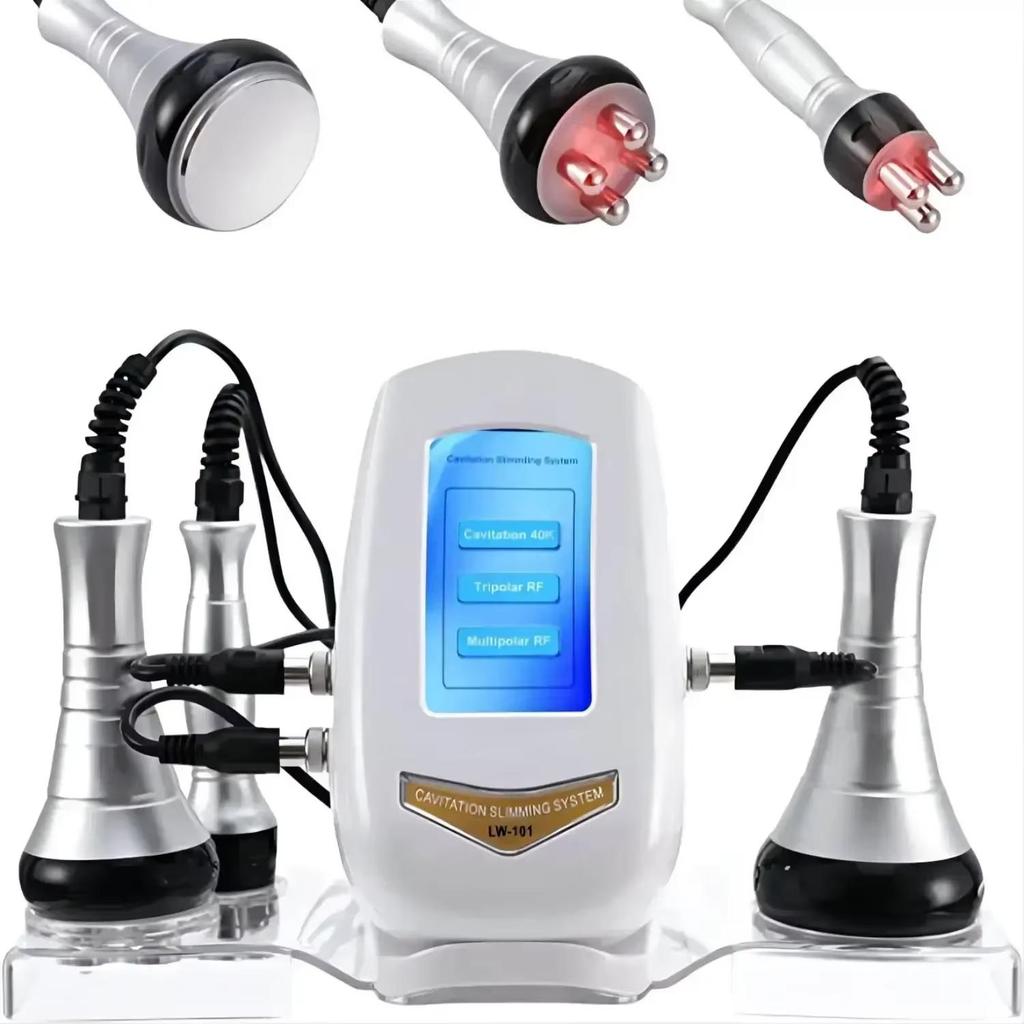 40K Cavitation Ultrasonic 3 In 1 Tool - Multi-Polar Frequency Body Slimming Machine for Anti-Wrinkle Rejuvenation & Skin Tighten