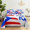 Lover Partner Bedding Sheet Fashion Printing Polyester Queen King Bed Flat Sheet with Pillowcase Print Bedding Set Bed Sheet